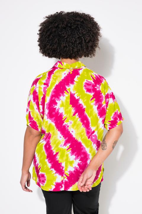 Image du produit Angel of Style Bluse, A-Linie, Batik-Muster, Halbarm (48)