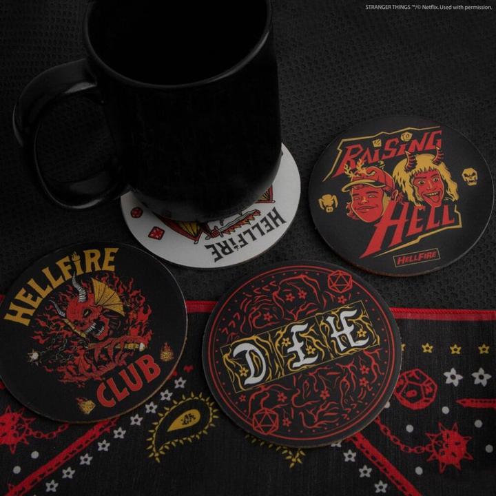 Productafbeelding Cinereplicas Stranger Things: Hellfire Club onderzetters (4 stuks (4 x)