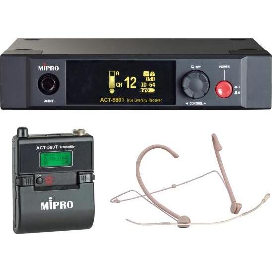 Mipro ACT-5801 mit Taschensender und Headsetmikrofon, Mikrofon
