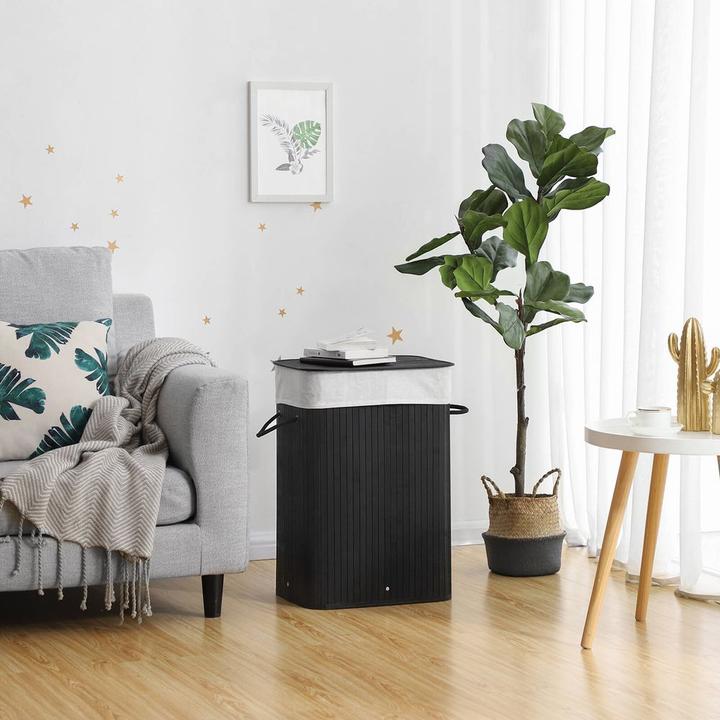 Produktbild Songmics Wäschesammler schwarz (72 l)