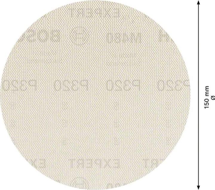 Actual product image Bosch Professional Zubehör EXPERT M480 Sanding net for random orbital sander, 150 mm, G 320, 5 pieces (P320)
