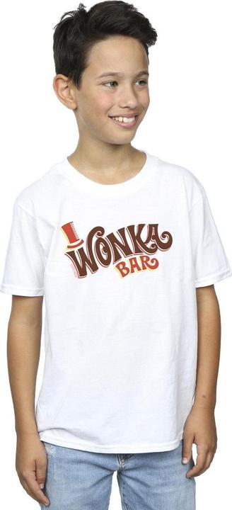 Actual product image Willy Wonka & the Chocolate Factory Boys Bar Logo T-Shirt (128)