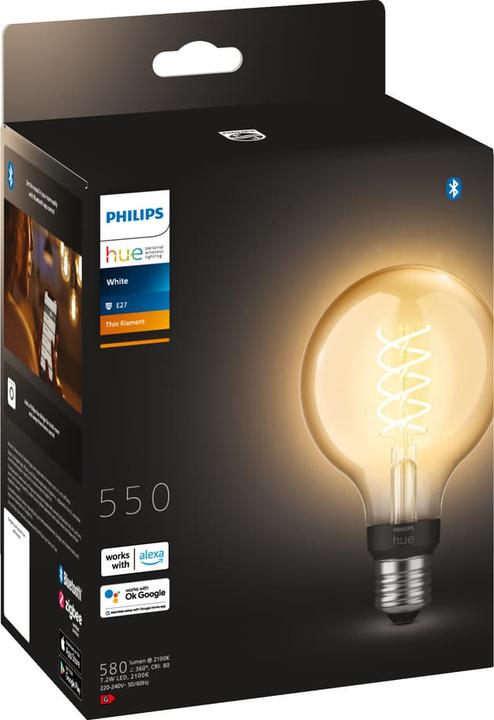 Actual product image Philips Hue White BT (E27, 7 W, 550 lm, 1 x, G)