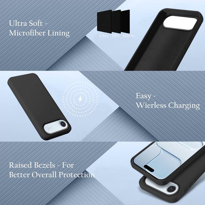 Actual product image Cadorabo Case for iPhone 17 AIR TPU Liquid Silicone Cover (Apple iPhone 17 Pro)
