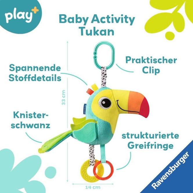 Productafbeelding Ravensburger 12034048 Play+ Baby activity toekan - speelgoed vanaf 0 maanden, speelgoed voor in de kinderwagen