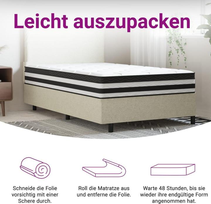 Produktbild vidaXL Taschenfederkern-Matratze (120 x 200 cm)