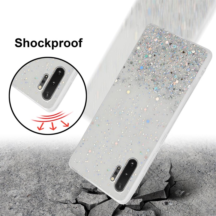 Actual product image Cadorabo TPU cover sparkling glitter (Samsung Galaxy Note 10 Plus)