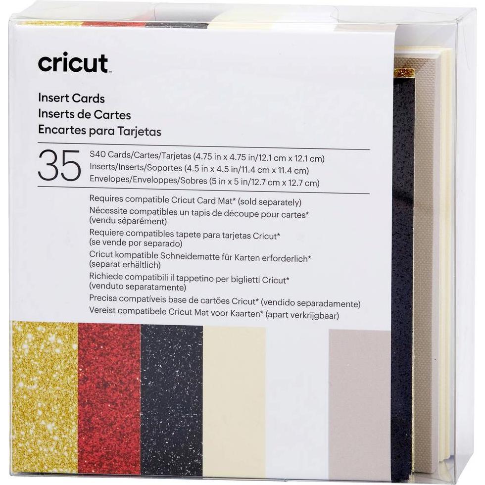 Cricut Insert Cards Glitz & Glam S40 12,1cm x 12,1cm 35-pack (P)