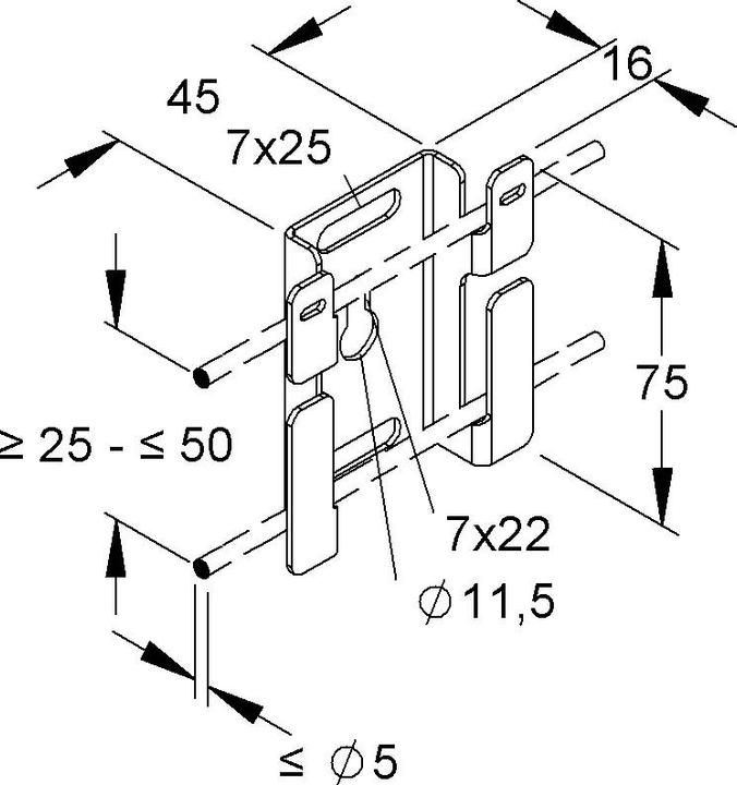 Actual product image Niedax Mounting bracket