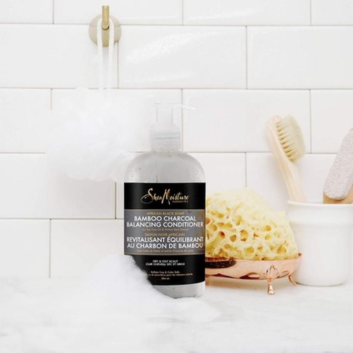 Actual product image Shea Moisture African Black Soap Bamboo Charcoal Conditioner 384ml 13oz (384 ml)