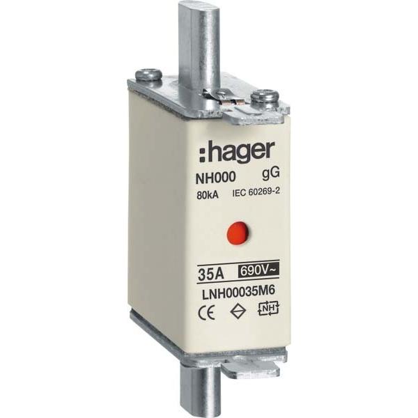Hager, Sicherung, NH-Sicherungseinsatz (Diazed-Sicherung, 35 A, Träge)