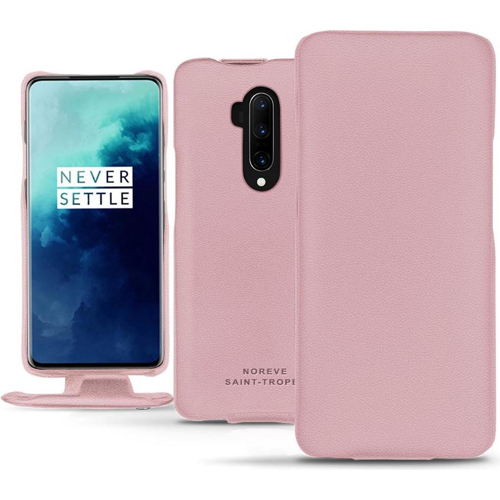Noreve Lederschutzhülle vertikal (OnePlus 7T Pro), Smartphone Hülle, Rosa