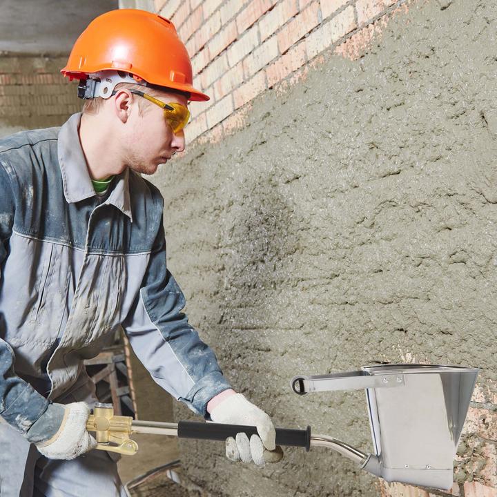 Actual product image Wiltec Verputzmaschine 6bar Putzpistole 8mm Düse Mörtelpistole 3,7 l Putzwerfer