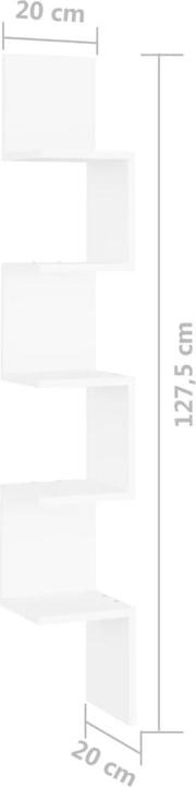 Produktbild vidaXL Wandregal (20 x 20 x 127.50 cm)
