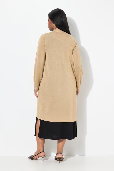 Immagine prodotto Ulla Popken Cardigan lungo e aperto con scollo a V e collo alto (54)