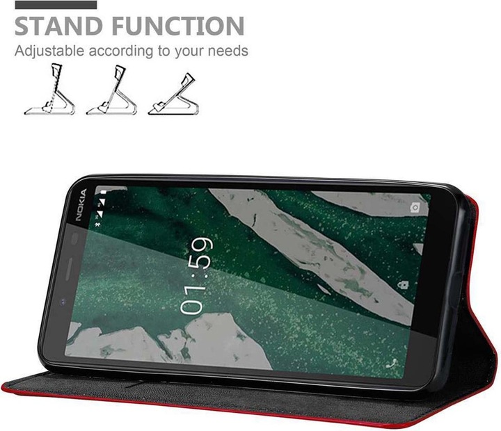Actual product image Cadorabo Book Invisible Magnet Cover (Nokia 1 Plus)