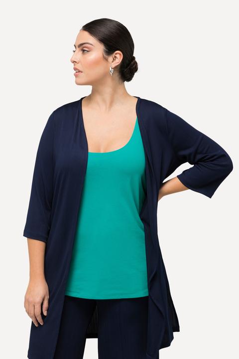 Immagine prodotto Ulla Popken Top classico dal taglio smanicato con davanti doppio e scollo rotondo (54)