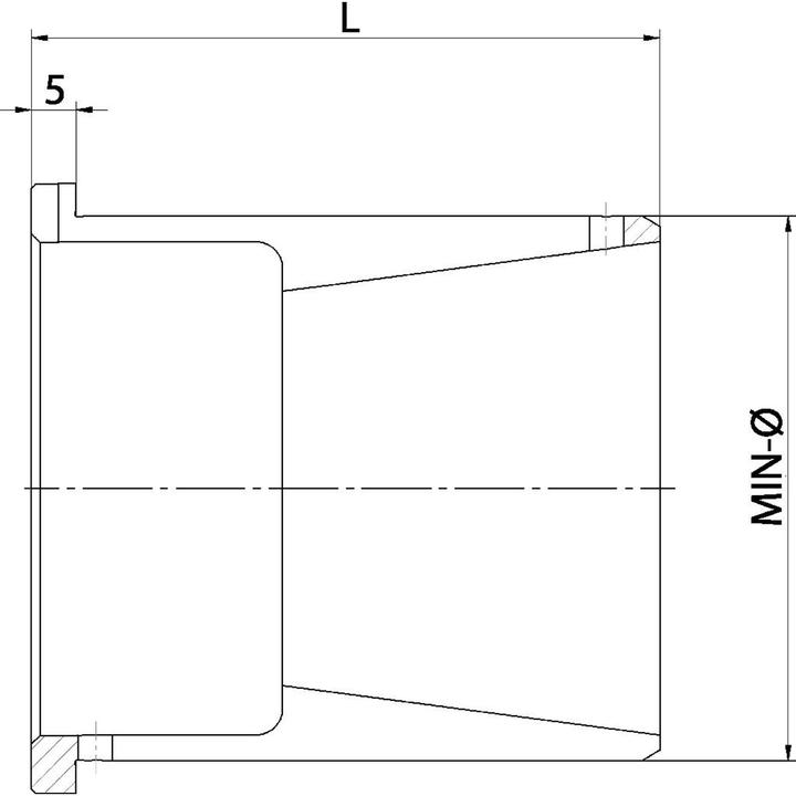 Actual product image Röhm Spannhülse Min. Ø 113,7 Ausführung R - vulkanisiert Grösse KFR / MFR