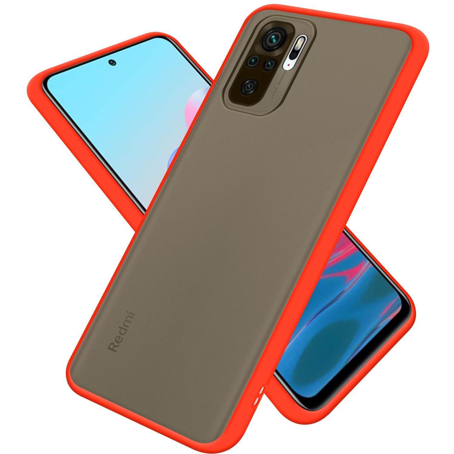 Cadorabo Hybrid Matt Cover (Xiaomi Redmi Note 10), Smartphone Hülle, Transparent