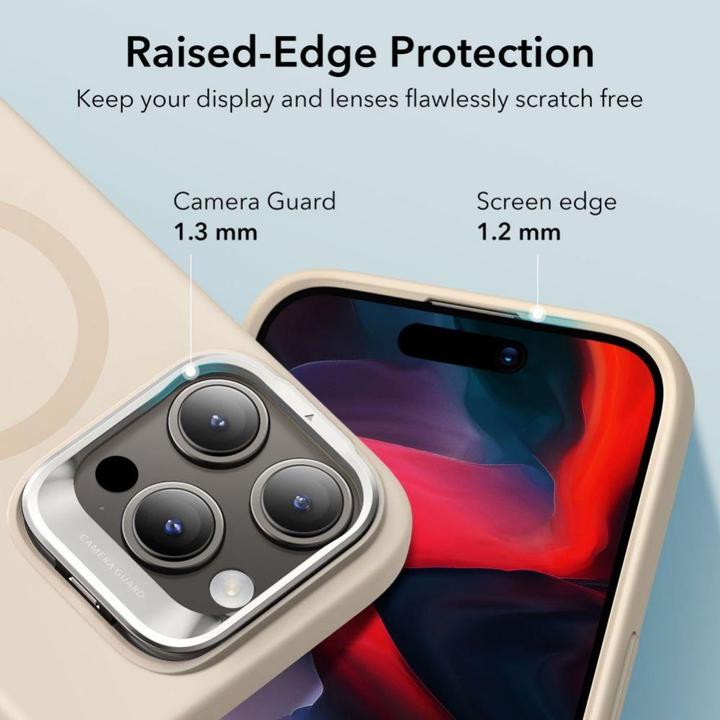 Produktbild ESR Cloud Kickstand Halolock-Hülle mit MagSafe für iPhone 15 Pro – Beige (Apple iPhone 15 Pro)