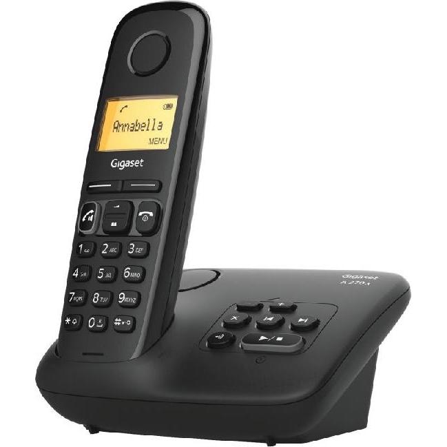 Gigaset A 270 A - Telefono DECTcon base analogica e segr. Telefonica, Telefon, Schwarz
