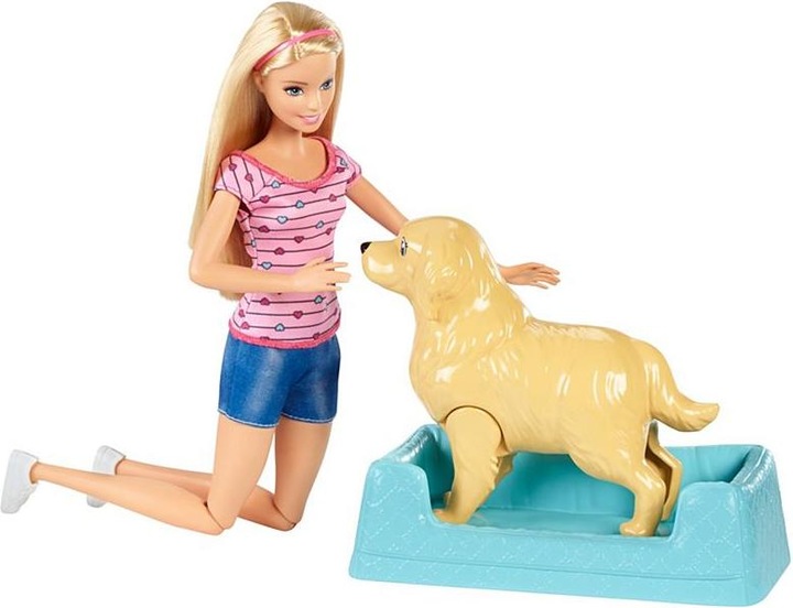 Image du produit Barbie chien mère, chiot poupée