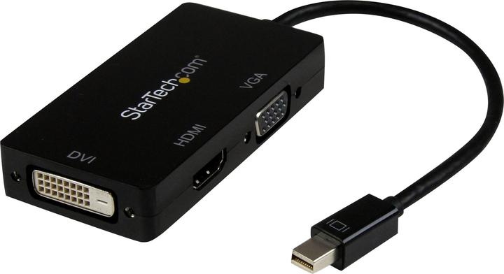 Produktbild StarTech Mini DisplayPort auf HDMI / DVI / VGA Adapter - 3-in-1 mDP Konverter - 1920x1200/1080p - Reiseada... (DVI, VGA, HDMI, 10 cm)