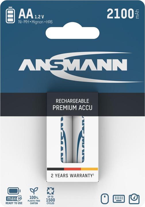 Produktbild Ansmann AA (2 Stk., AA, 2100 mAh)