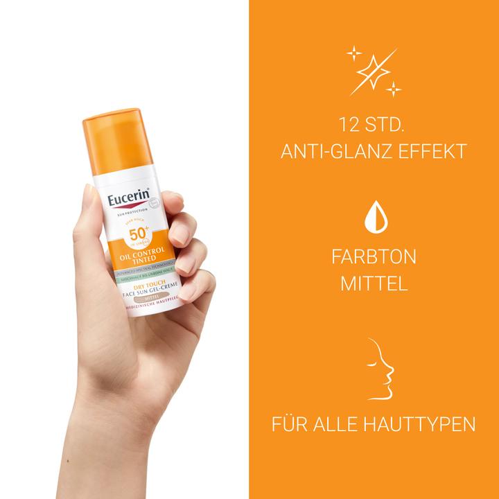 Immagine prodotto Eucerin SUN Face Oil Control Gel-Crema colorata media SPF 50+ (Crema solare viso, SPF 50+, 50 ml, 97.24 g)