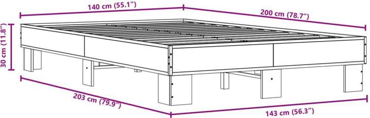Image du produit vidaXL Bettgestell (140 x 200 cm)