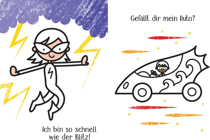 Actual product image Kleine Kreativ-Werkstatt - My very simple colouring case: Dinos, trucks, super kids