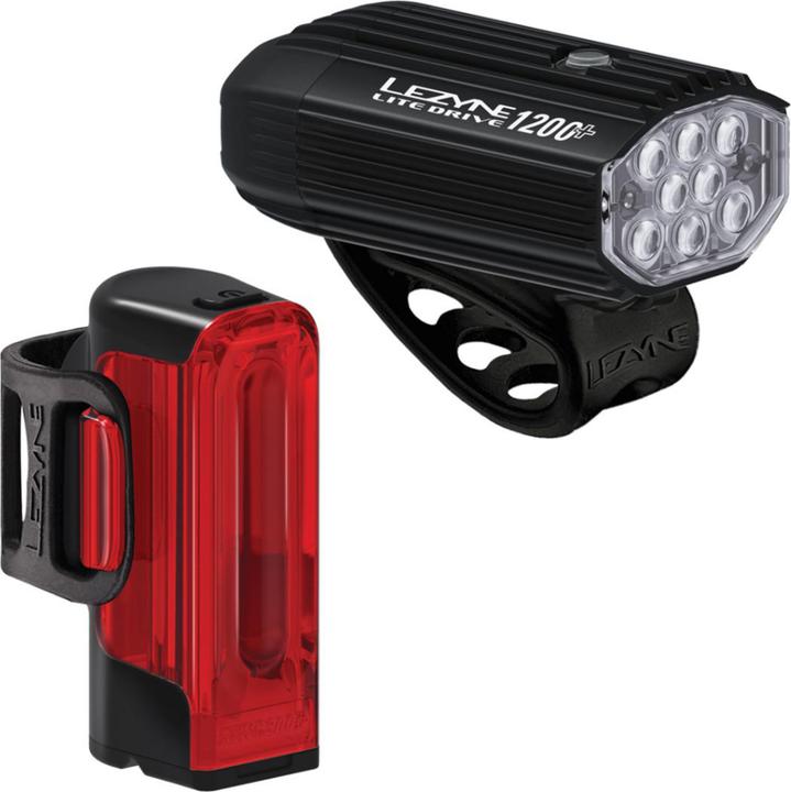 Lezyne Lite Drive 1200+ / Strip Drive Pro 400+ Coppia (1200 lm)