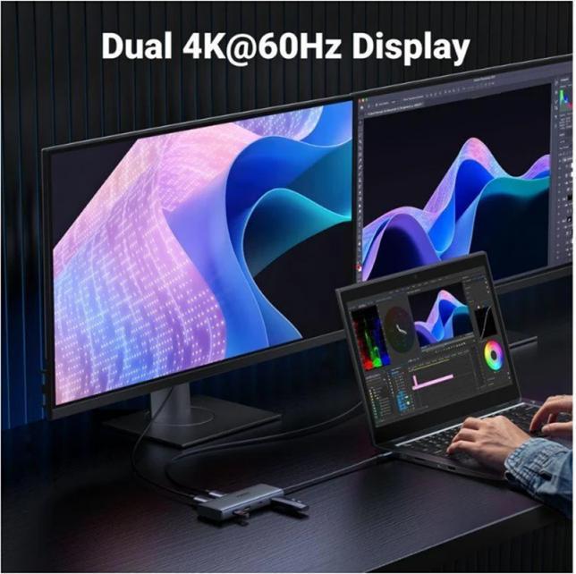 Actual product image Ugreen 7-in-1 USB-C Hub CM498 (USB-C, 7 ports)