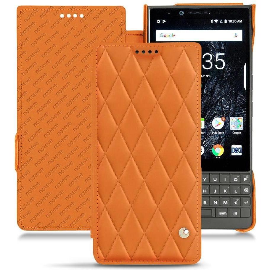 Noreve Lederschutzhülle horizontal (Blackberry KEY2), Smartphone Hülle, Orange