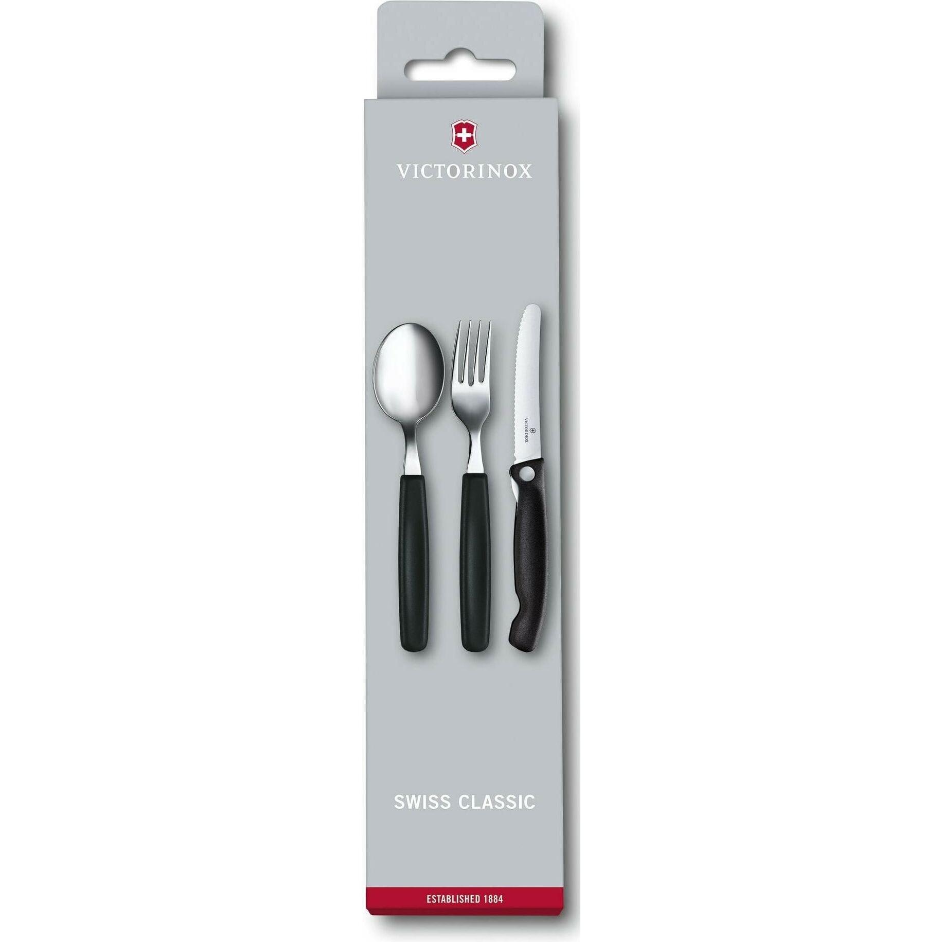 Victorinox Swiss Classic, Besteck, Silber, Schwarz