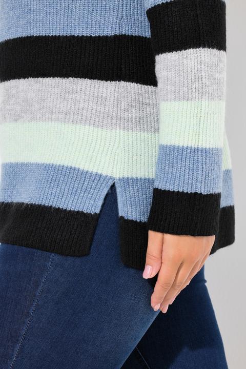 Produktbild Ulla Popken Pullover, Streifen, Stehkragen, Raglan-Langarm (42, 44)