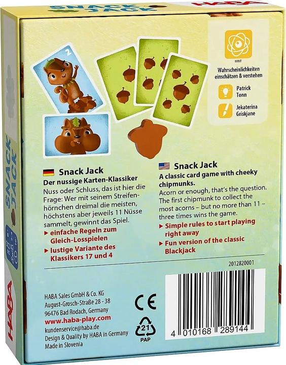 Produktbild Haba Snack Jack (Deutsch, Englisch, 2 - 4 Spieler)