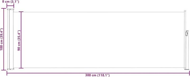 Produktbild vidaXL Seitenmarkise (3 m)