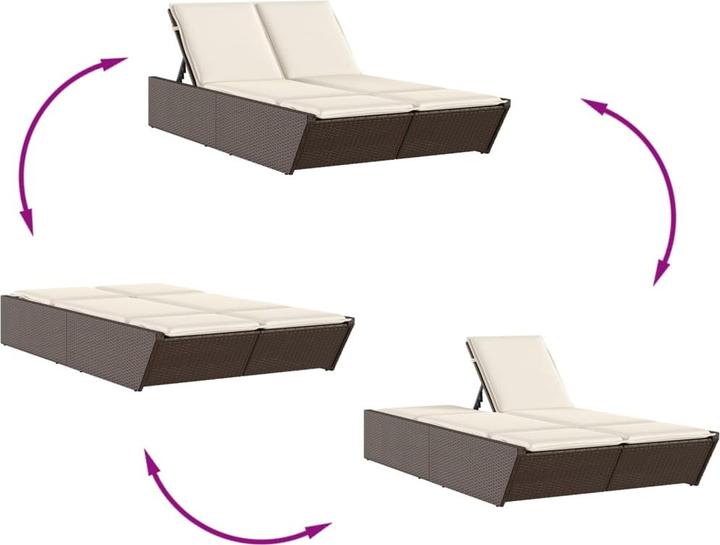 Image du produit vidaXL Doppel-Sonnenliege (114 cm)