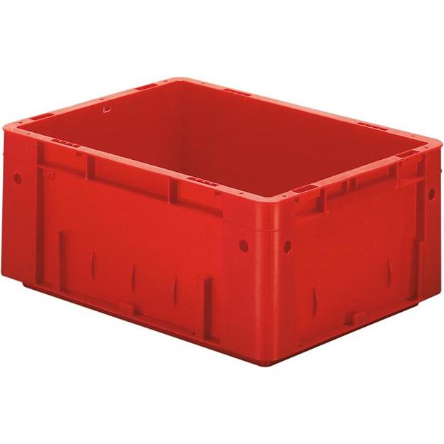 LA-KA-PE, Lagerbehälter, Transportstapelbehälter L400xB300xH175mm rot PP Schwerlast Seitenwände geschlossen