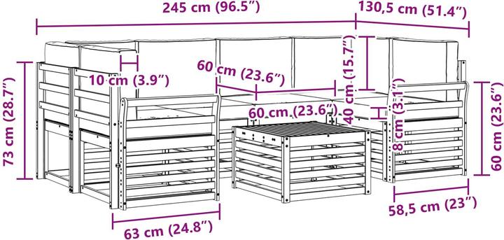 Produktbild vidaXL Outdoor-Sofa