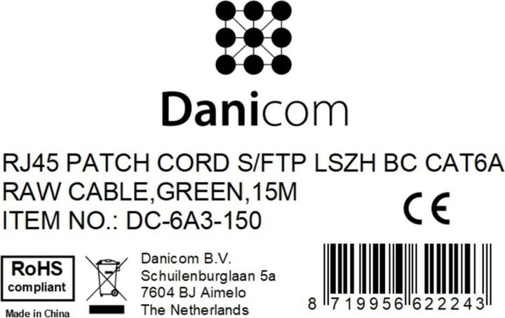Produktbild Dsit CAT 6a Netzwerkkabel LSOH (S/FTP, CAT6a, 15 m)