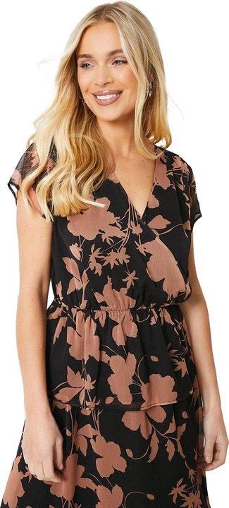 Actual product image Principles Womens/Ladies Floral Mock Wrap Petite Top (44 D)