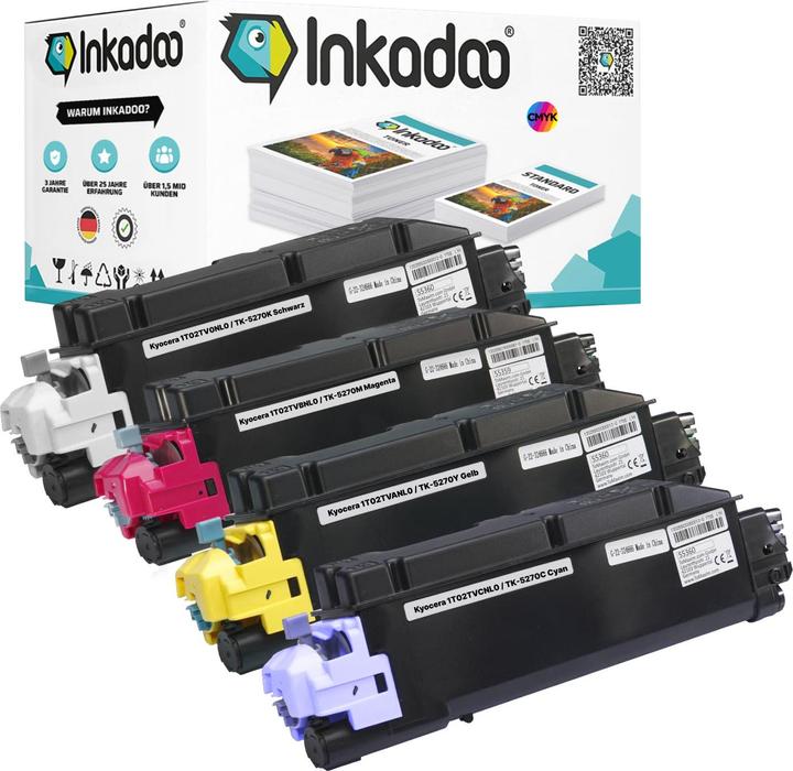 Produktbild Inkadoo Toner kompatibel mit Kyocera 1T02TVCNL0 / TK-5270C Toner