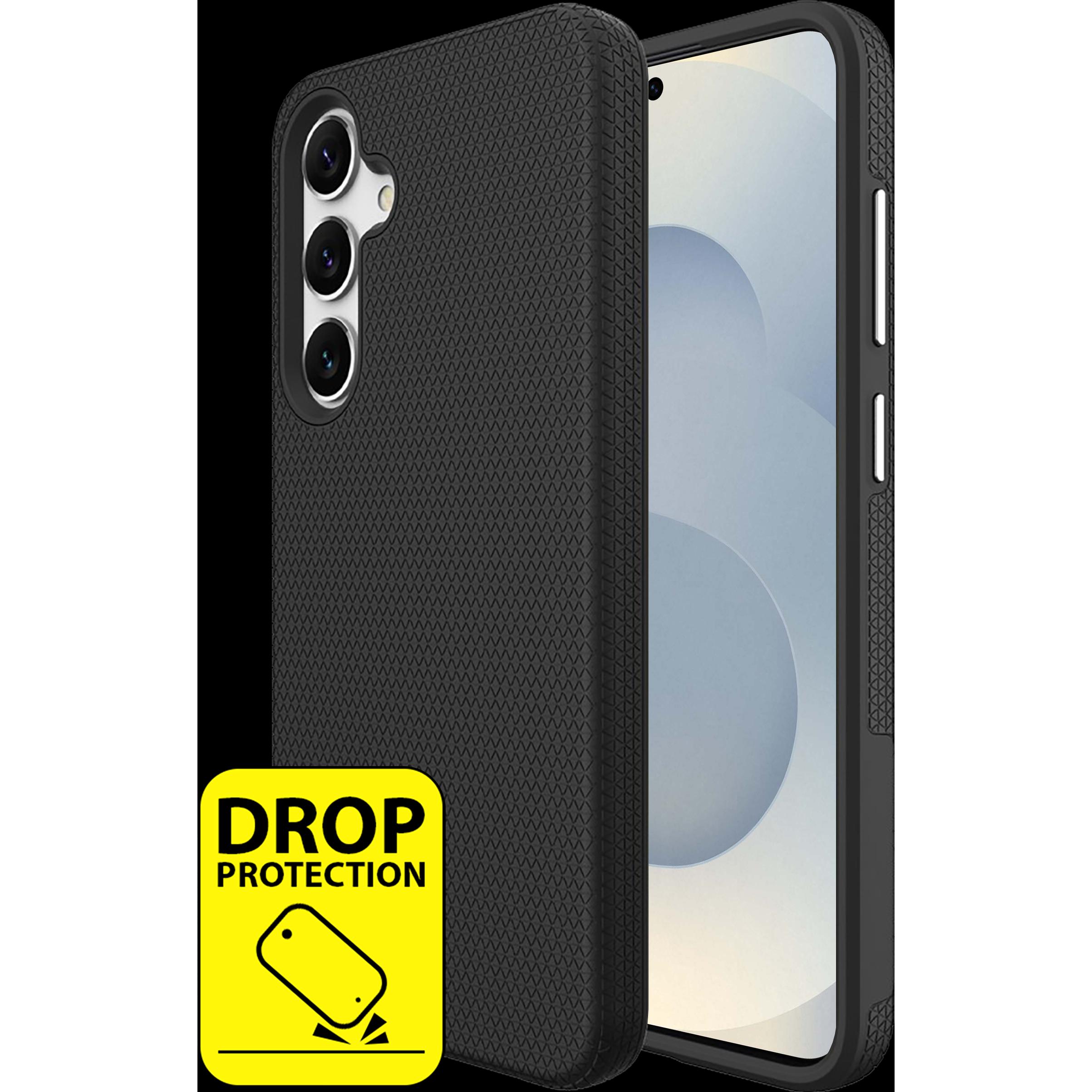 Cazy Robuste Strukturhülle Rutschfeste Textur (Samsung Galaxy S25+), Smartphone Hülle, Schwarz