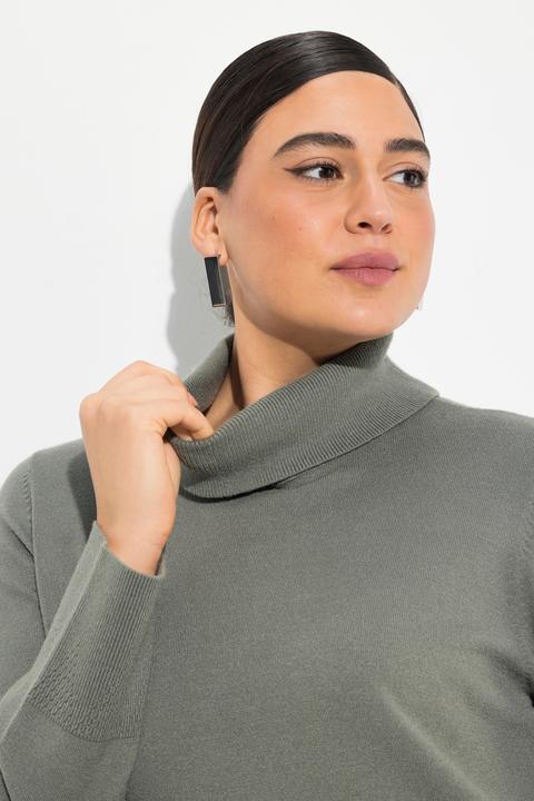 Produktbild Ulla Popken Rollkragenpullover, breite Rippbündchen, Langarm (46, 48)