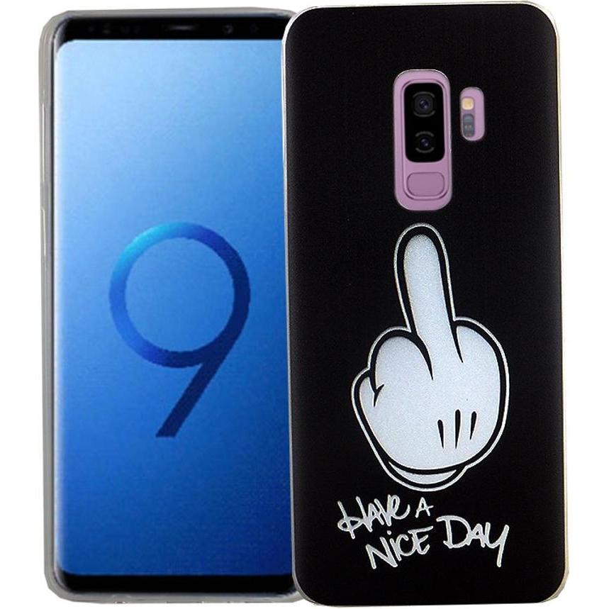 König Design Handyhülle für Samsung Galaxy S9 Plus Schutzcase Backcover Bumper Etuis Schwarz (Samsung Galaxy S9+), Smart...