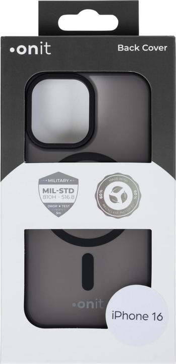 Produktbild Onit Back Cover Armorix iPhone 16 Schwarz matt, Grundfarbe (Apple iPhone 16)