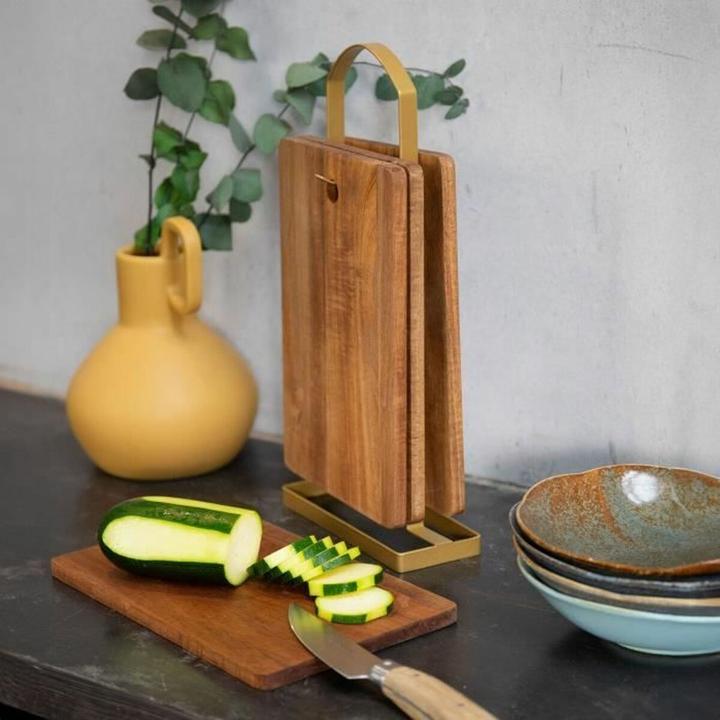 Produktbild Livoo Set aus 4 Schneidebrettern mit Ständer
