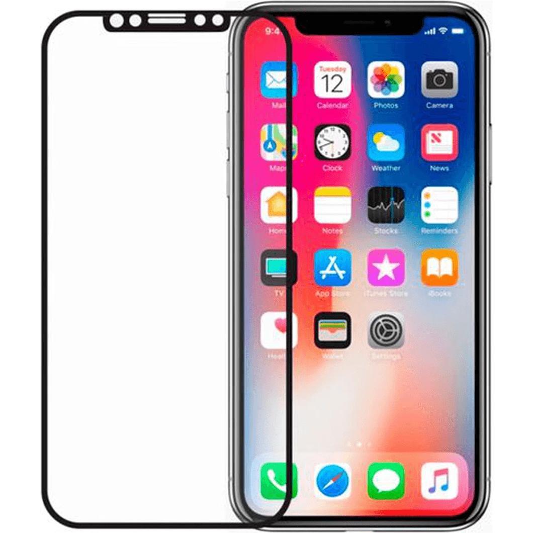 Mobilize Edge-To-Edge Glas Displayschutzfolie Apple iPhone X/XS Schwarz (1 Stück, Apple iPhone XS, Apple iPhone X, Apple...